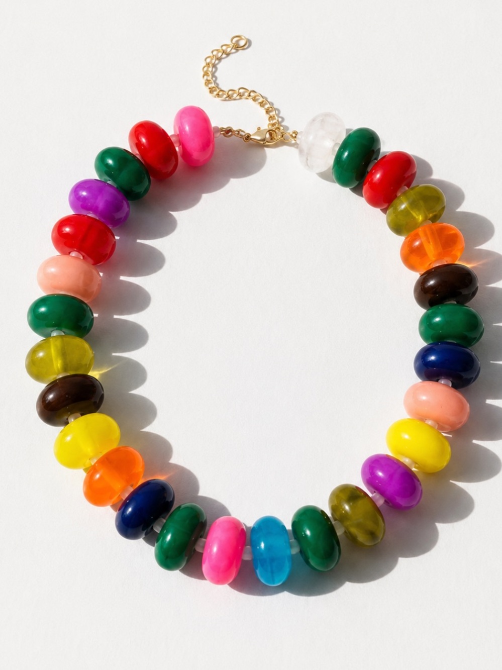 New! Preppy Colorful Mixed Bead Dopamine Necklace NWOT 2001